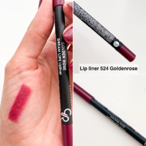 خط لب شماره 524 گلدن رز با رنگ چری، بافت نرم و ماندگاری بالا
