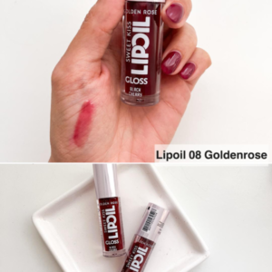 لیپ اویل شماره 08 گلدن رز با جلوه براق و آبرسان، نرم‌کننده و درخشان‌کننده لب‌ها