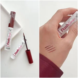 عکس خط چشم زرشکی گلدن رز با اپلیکاتور دقیق و رنگ زرشکی گرم